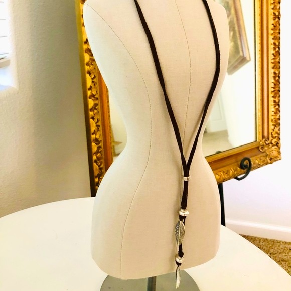 Vintage Southwestern Feather Lariat & Abalone Inlay Bracelet - Picture 3 of 12